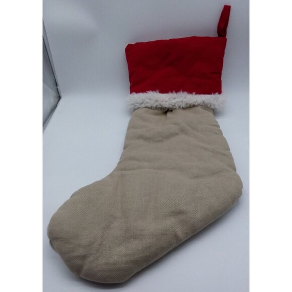 Pottery Barn Kids Hudson Woodland Bear Train Christmas Holiday Stocking Quilted - Picture 5 of 10